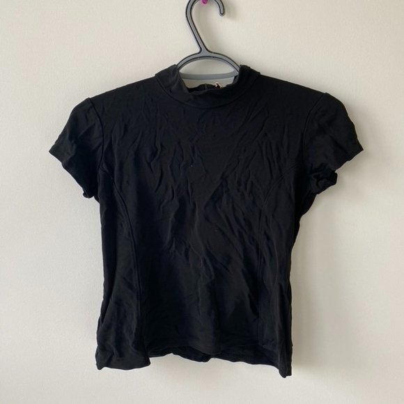 Armani Exchange Short Sleeve Black Turtleneck - Picture 1 of 8